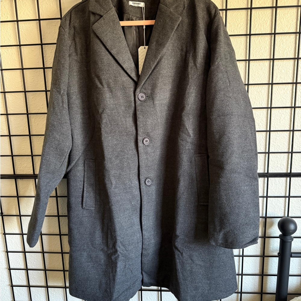 Elegant Charcoal Trench Coat